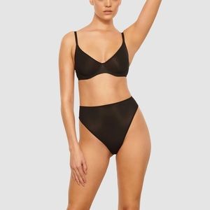 SKIMS JELLY SHEER UNDERWIRE BRA | ONYX